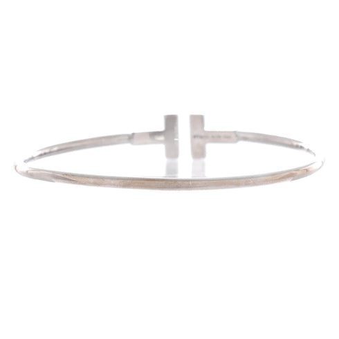 T Wire Bracelet 18K White Gold