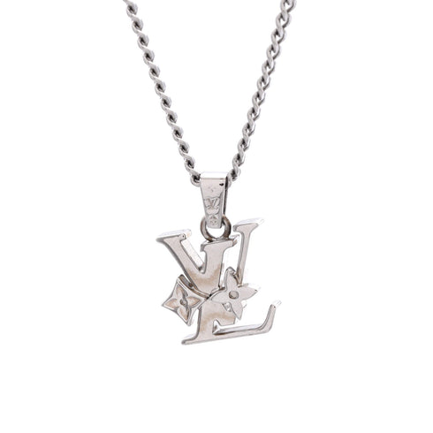 Monogram Row Pendant Necklace Metal