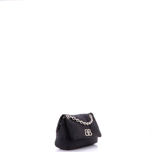 Monaco Chain Flap Shoulder Bag Nylon Mini