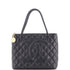Medallion Tote Quilted Caviar