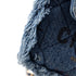 Denim Mood Flap Clutch with Chain Logo Printed Quilted Fringe Denim
