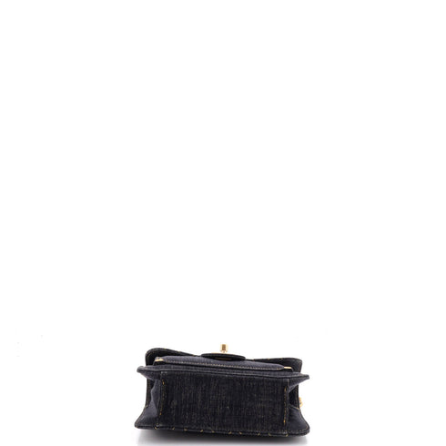 Double You CC Flap Bag Quilted Denim Medium