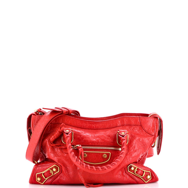 City Classic Metallic Edge Bag Leather Small