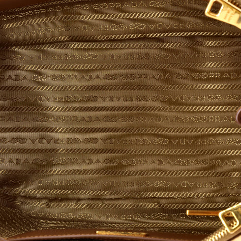 Bicolor Double Zip Lux Tote Saffiano Leather Medium