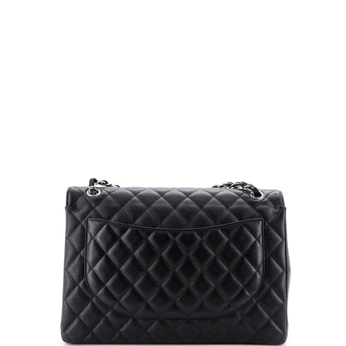Classic Double Flap Bag Quilted Caviar Maxi