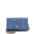 Pearl Crush Wallet on Chain Quilted Denim