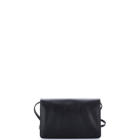 Wallet on Strap Saffiano Leather Small