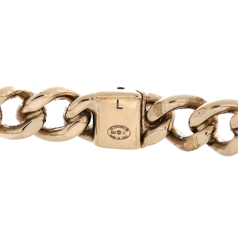 CC Chain Link Choker Necklace Metal