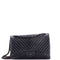 So Black Classic Double Flap Bag Chevron Lambskin Jumbo