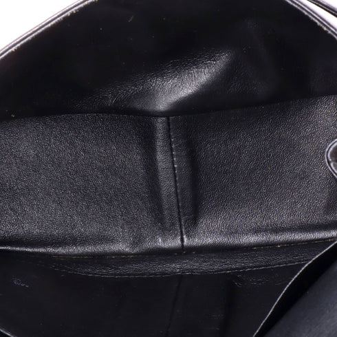 So Black Classic Double Flap Bag Chevron Lambskin Jumbo