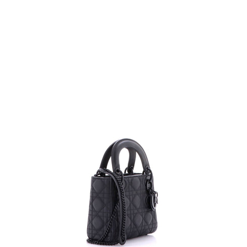 Ultra Matte Lady Dior Chain Bag Cannage Quilt Calfskin Mini