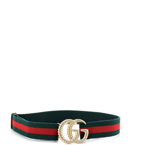 GG Torchon Web Belt Canvas Wide