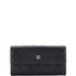 CC French Flap Wallet Quilted Caviar Long