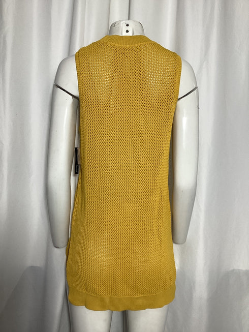 Women's Jason Wu Pointelle-Knit Tunic Sweater In Yellow Viscose