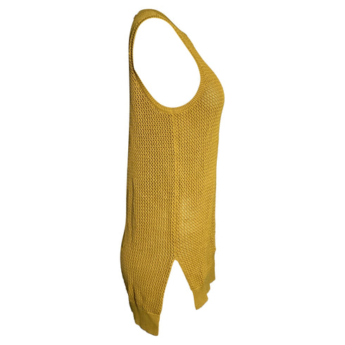 Women's Jason Wu Pointelle-Knit Tunic Sweater In Yellow Viscose