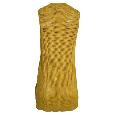 Women's Jason Wu Pointelle-Knit Tunic Sweater In Yellow Viscose