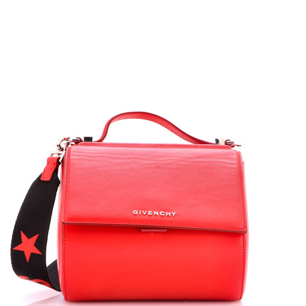 Logo Strap Pandora Box Bag Leather Mini