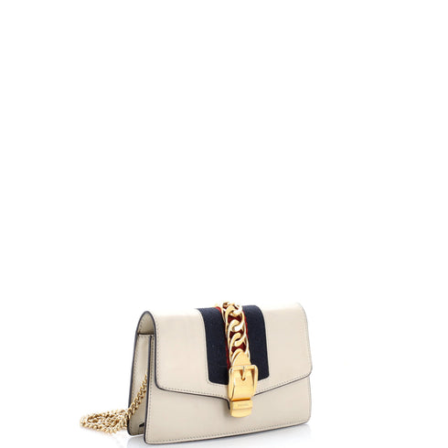 Sylvie Chain Shoulder Bag Leather Super Mini