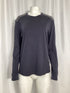 Men's Giorgio Armani Color-Block Sweater in Navy Blue and Grey Cotton