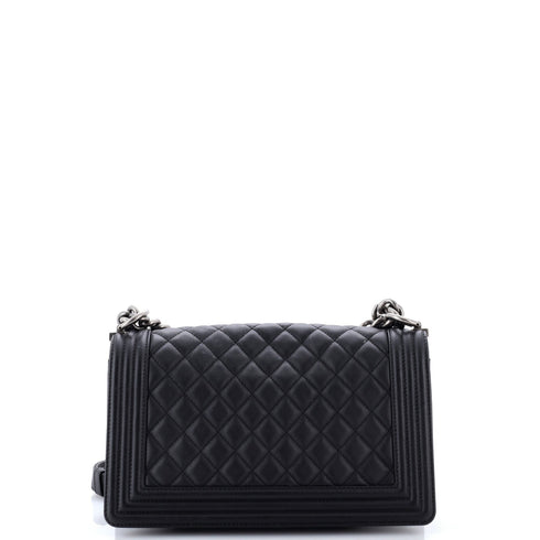 Boy Flap Bag Quilted Calfskin Old Medium