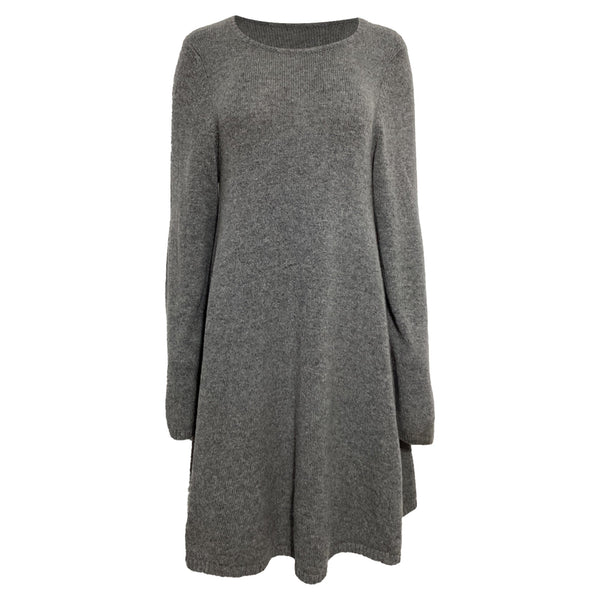 Women's Khaite Fleurine Mini Dress in Grey Cashmere