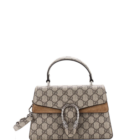 Dionysus Convertible Top Handle Bag GG Coated Canvas Small