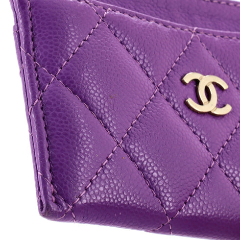 Classic Card Holder Quilted Caviar