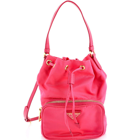 Drawstring Bucket Bag Tessuto Small