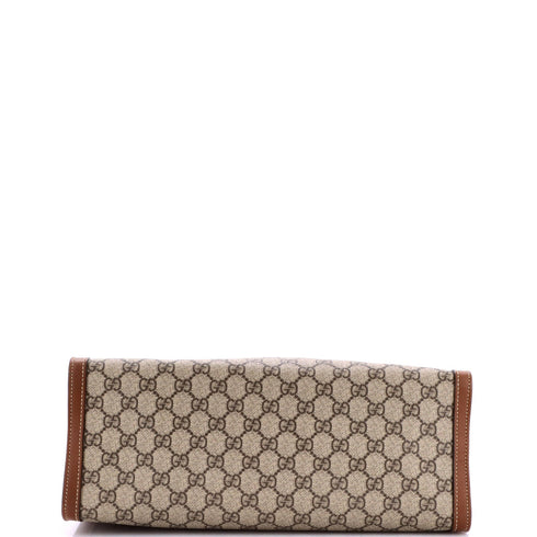 Padlock Chain Tote GG Coated Canvas with Leather Medium