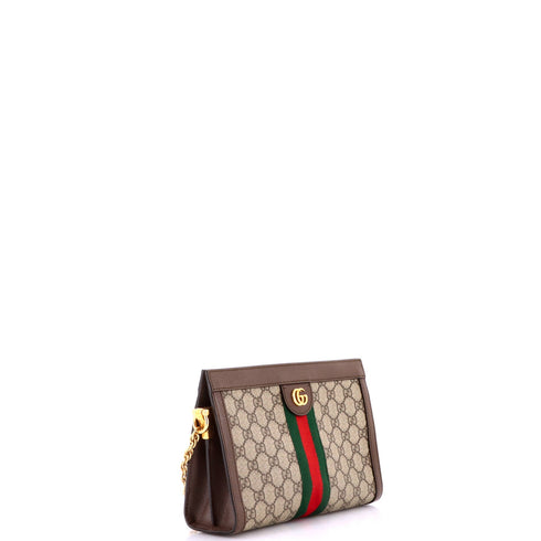 Ophidia Chain Shoulder Bag GG Coated Canvas Small