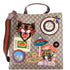 Courrier Convertible Soft Open Tote GG Coated Canvas with Applique North South
