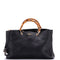 Bamboo Shopper Tote Leather Large