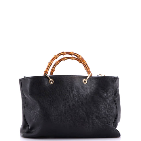 Bamboo Shopper Tote Leather Large