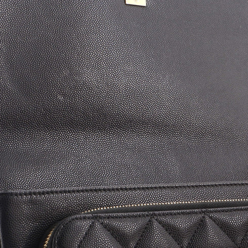 Business Affinity Flap Bag Quilted Caviar Large