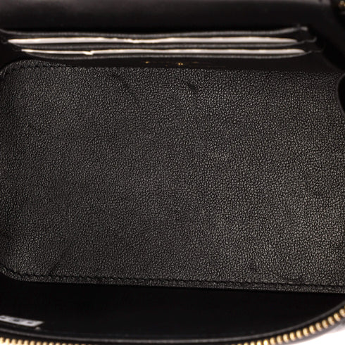 All Slide Long Vanity Case with Chain Quilted Lambskin Small