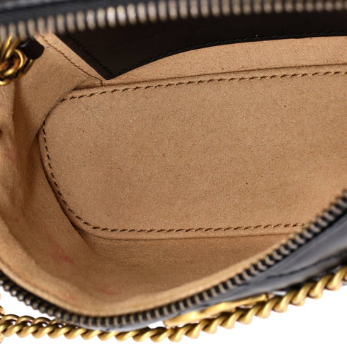 GG Marmont Top Handle Vanity Chain Bag Matelasse Leather Mini