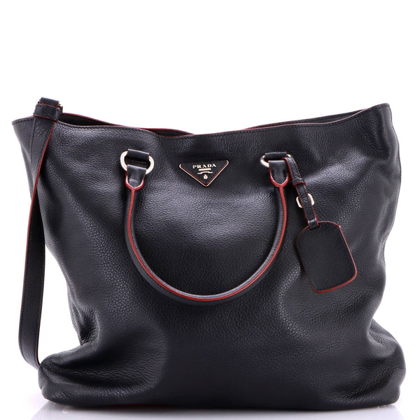 Convertible Shopper Tote Vitello Daino Large