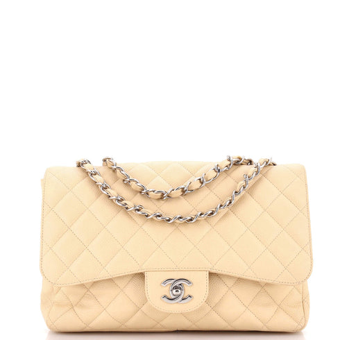 Classic Single Flap Bag Quilted Caviar Jumbo