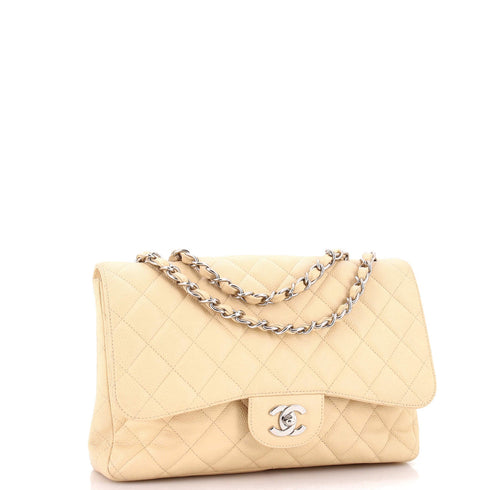 Classic Single Flap Bag Quilted Caviar Jumbo
