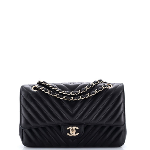 Classic Double Flap Bag Chevron Lambskin Medium