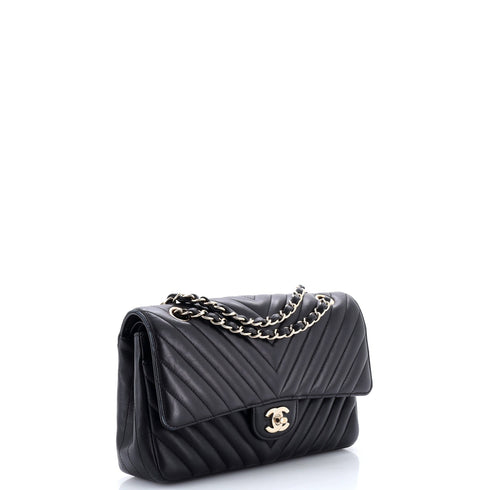 Classic Double Flap Bag Chevron Lambskin Medium