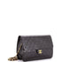 Vintage Clutch with Chain Quilted Leather Medium