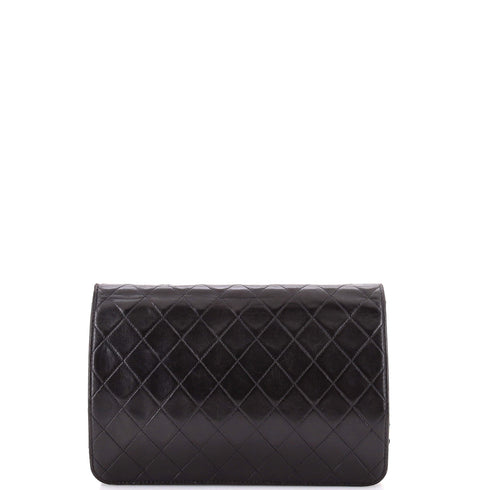 Vintage Clutch with Chain Quilted Leather Medium