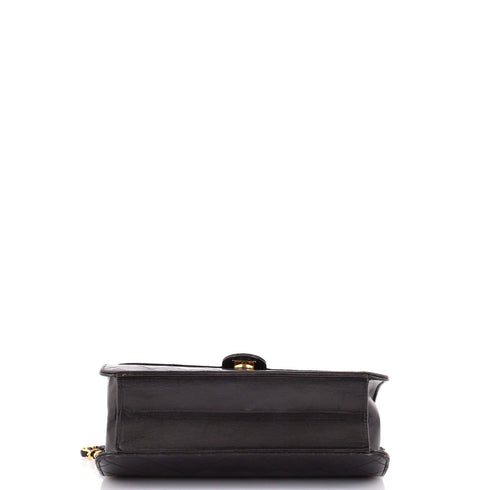 Vintage Clutch with Chain Quilted Leather Medium