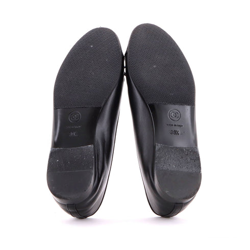 Women's CC Cap Toe Bow Ballerina Flats Leather and Patent