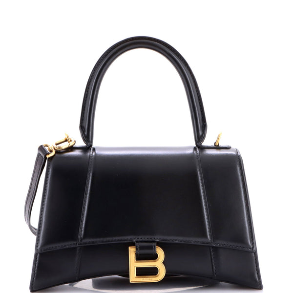 Hourglass Top Handle Bag Leather Small
