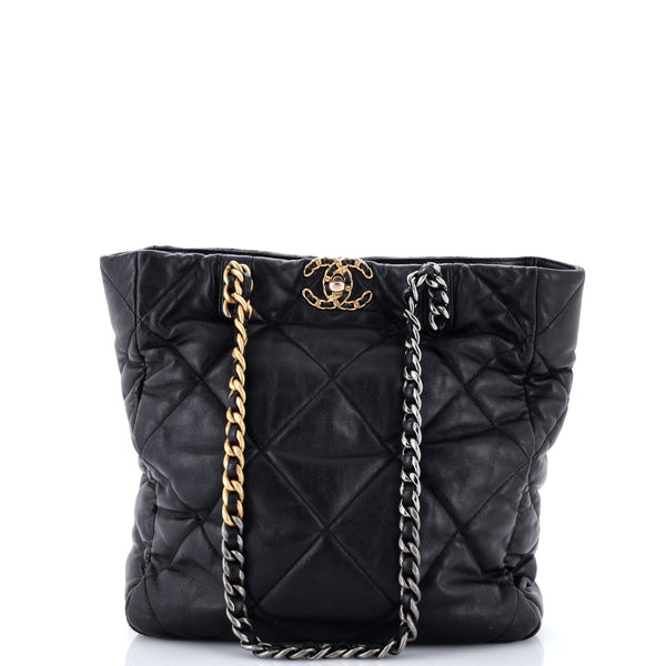 19 Shopping Bag Quilted Leather Medium