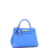 Kelly Handbag Bleu Paradis Epsom with Gold Hardware 28