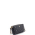 Double Zip Clutch with Chain Quilted Caviar