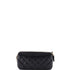 Double Zip Clutch with Chain Quilted Caviar